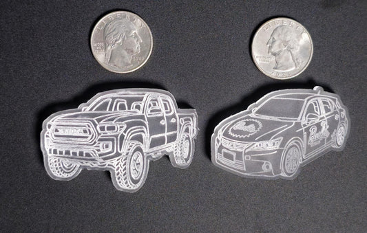 Acrylic car keychain
