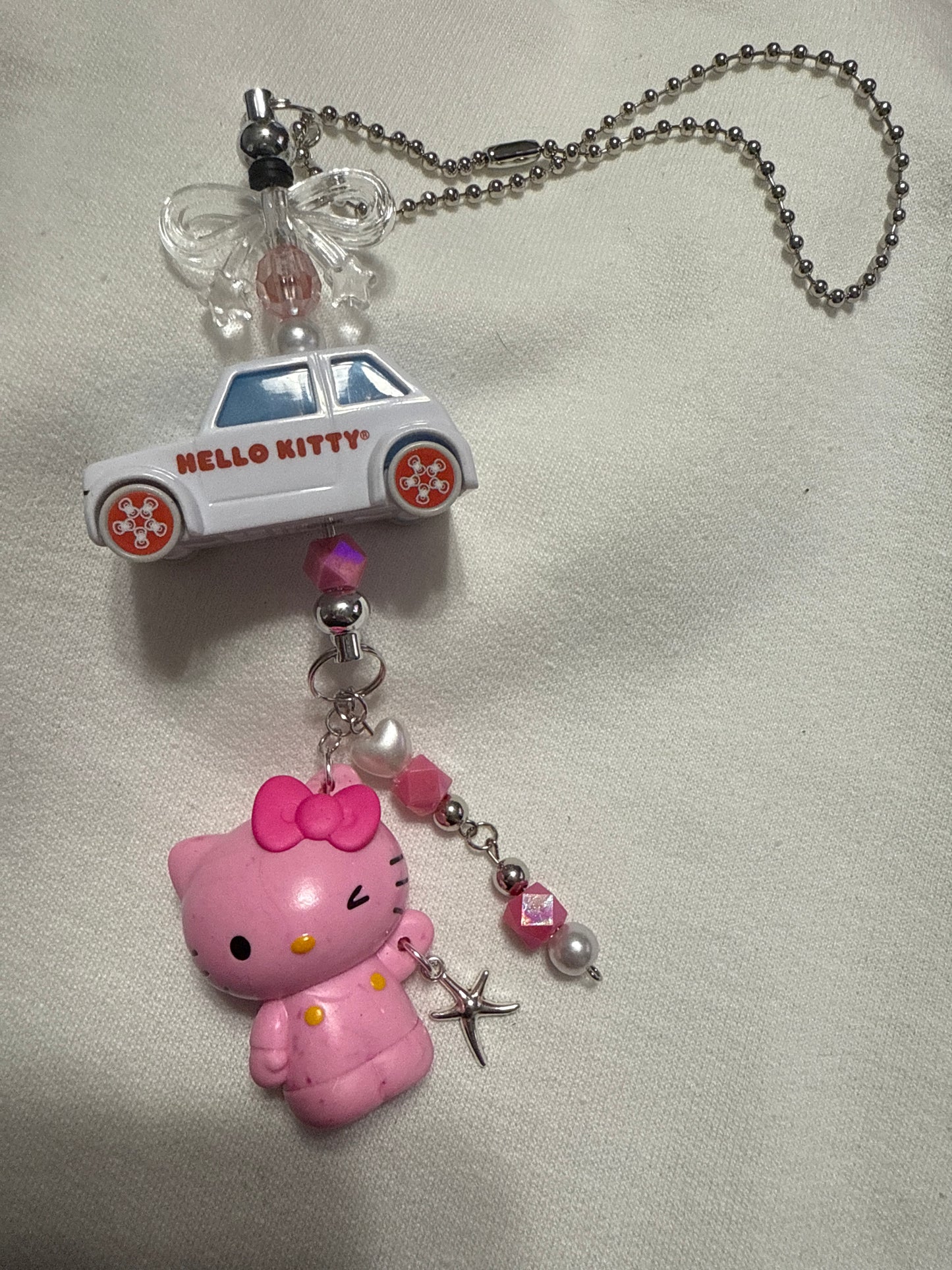 Hello kitty rear view mirror charm
