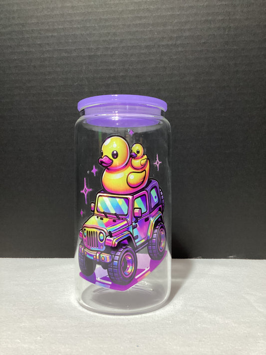 Jeep duck glass cup