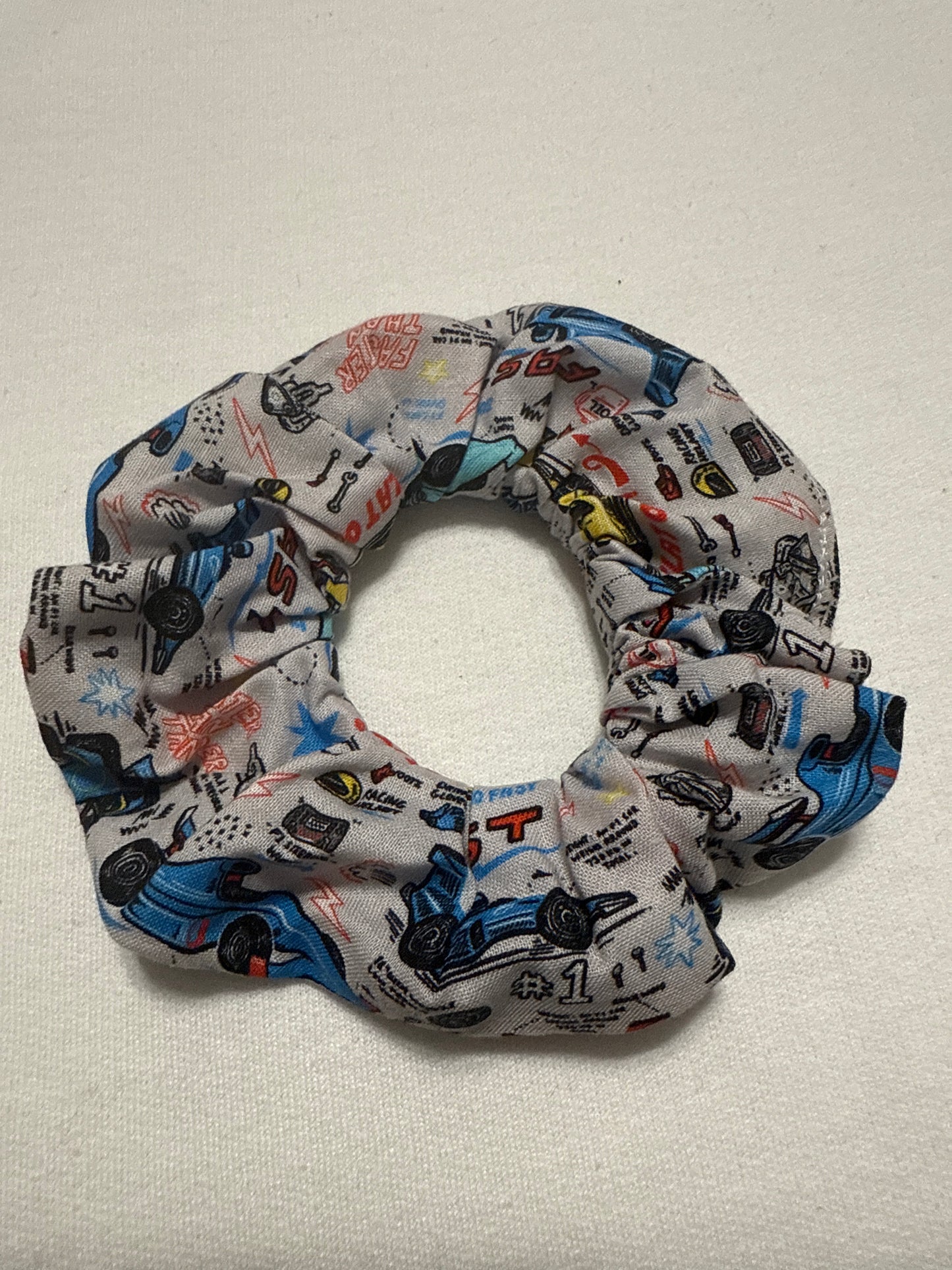 Handmade F1 scrunchie