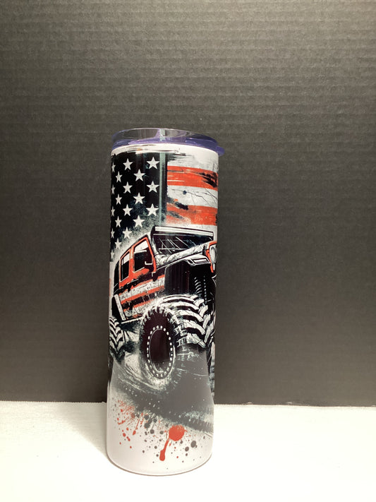 American flag Jeep cup
