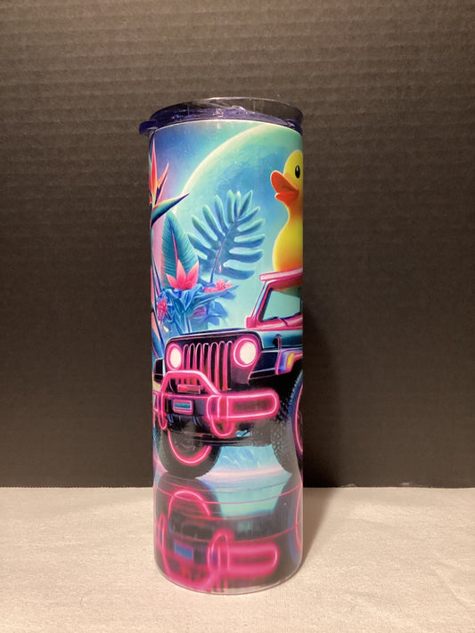 Neon Jeep cup
