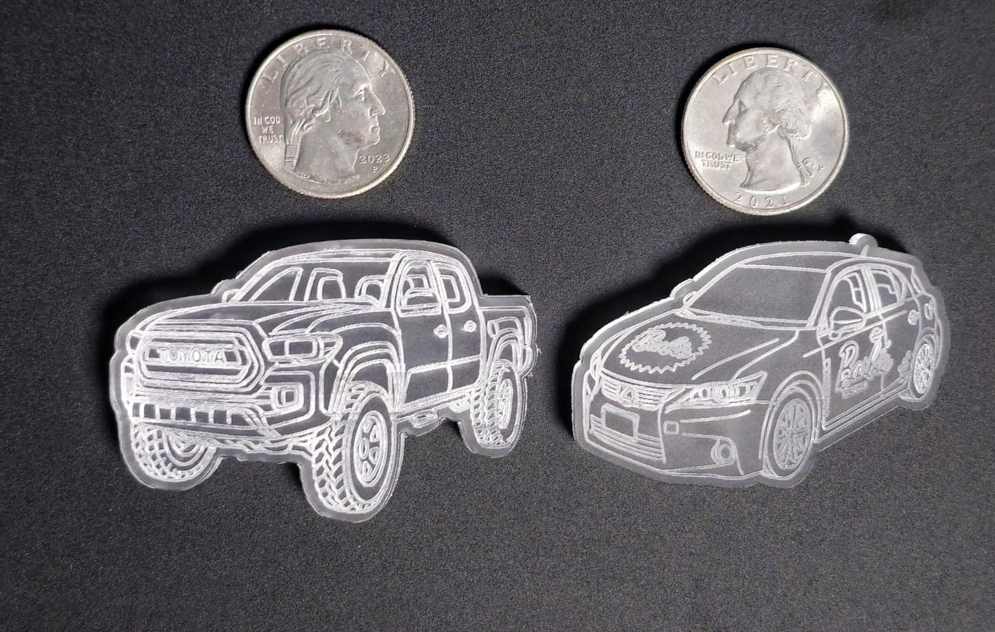 Acrylic car keychain