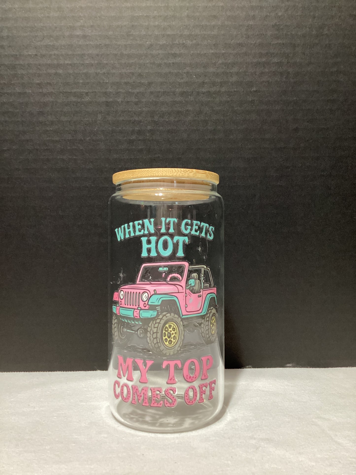 Jeep glass cup