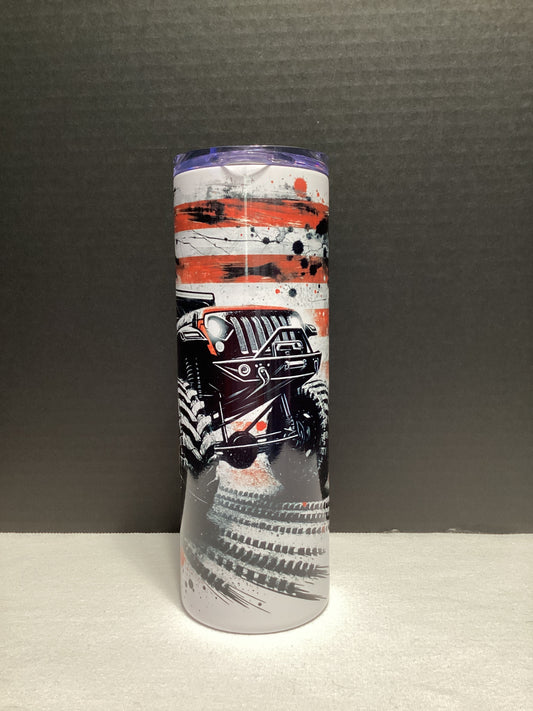American flag Jeep cup
