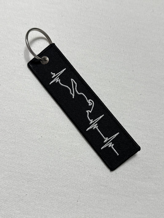 Motorcycle heartbeat keychain