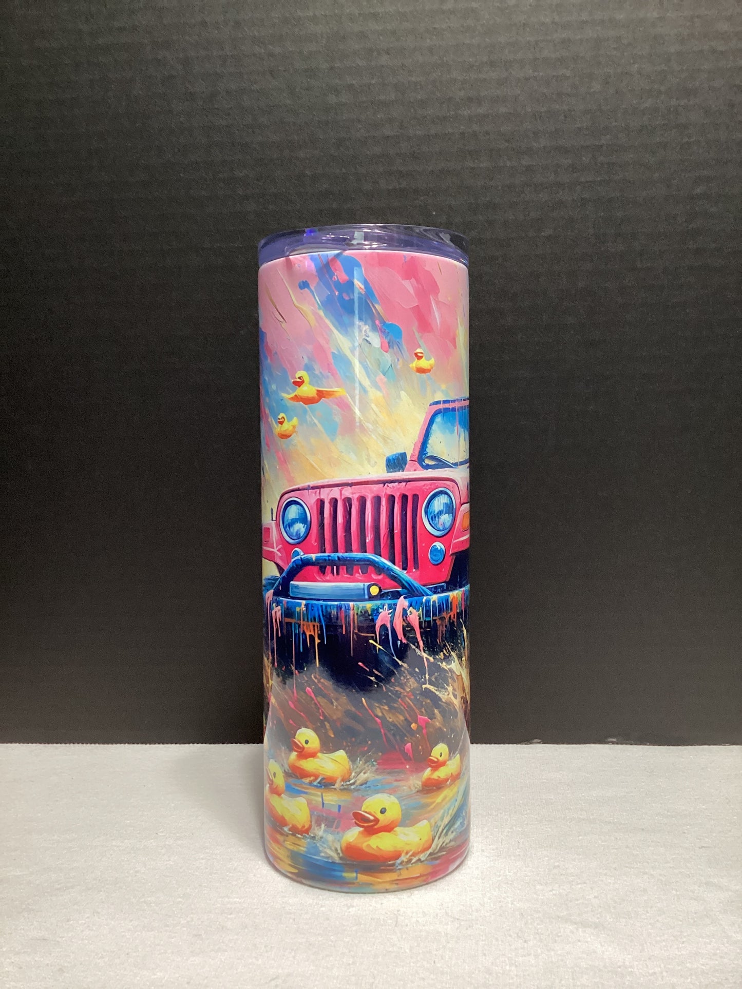 Pink duck Jeep cup