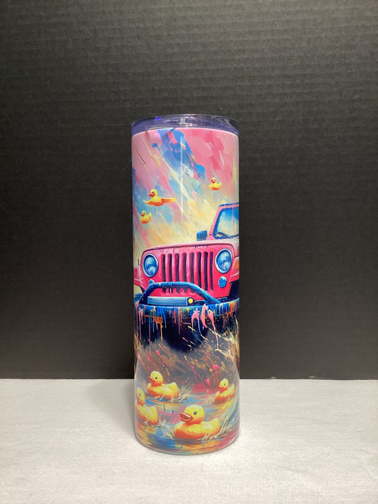 Pink duck Jeep cup