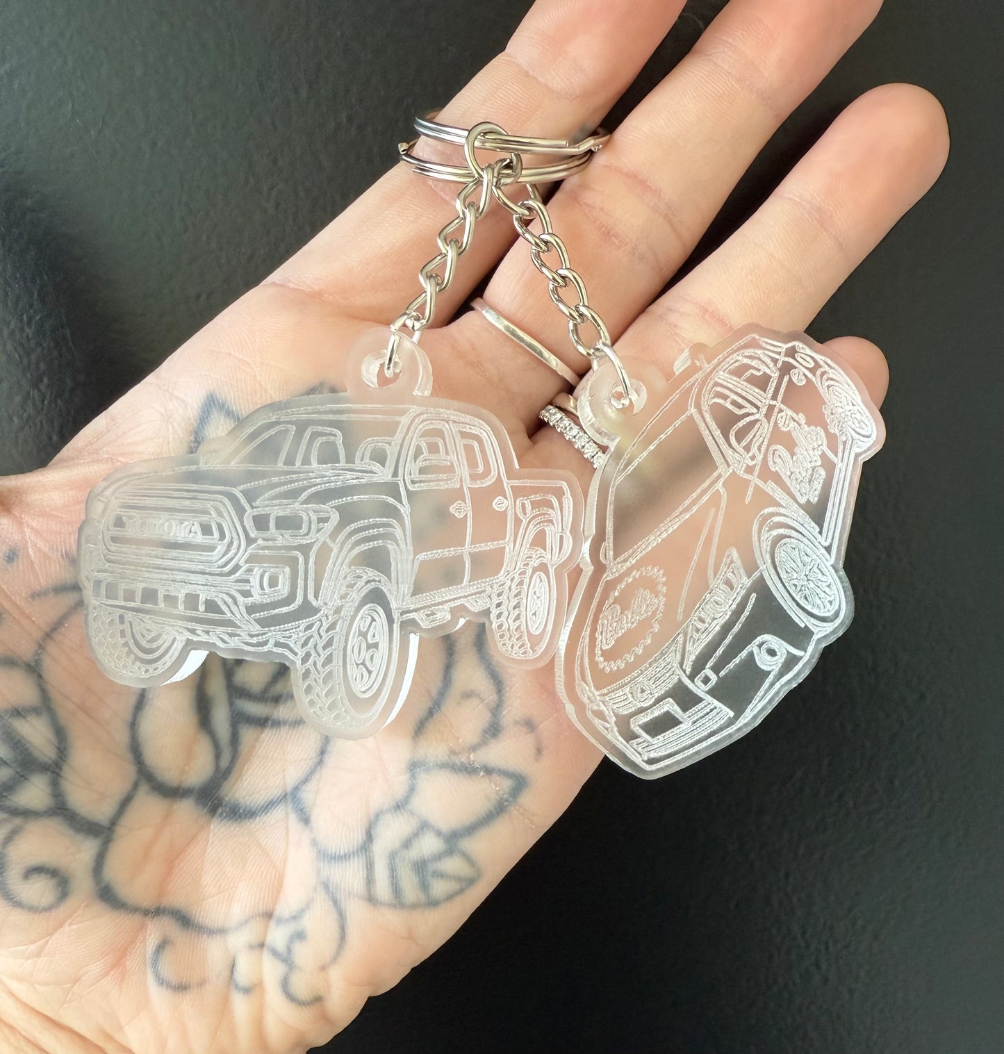 Acrylic car keychain