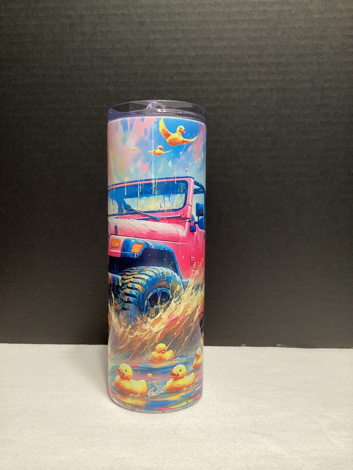 Pink duck Jeep cup