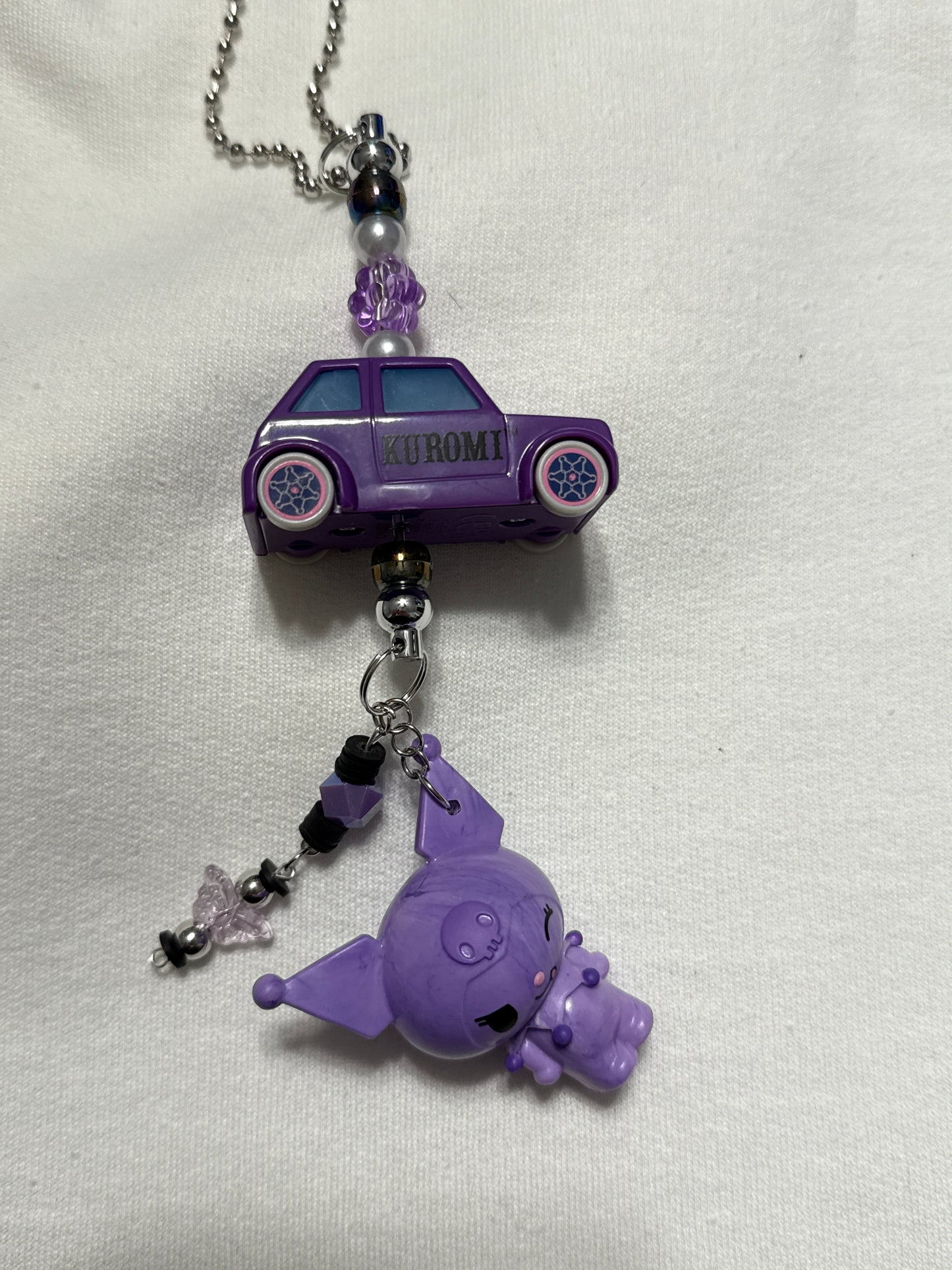 Kuromi rear view mirror charm