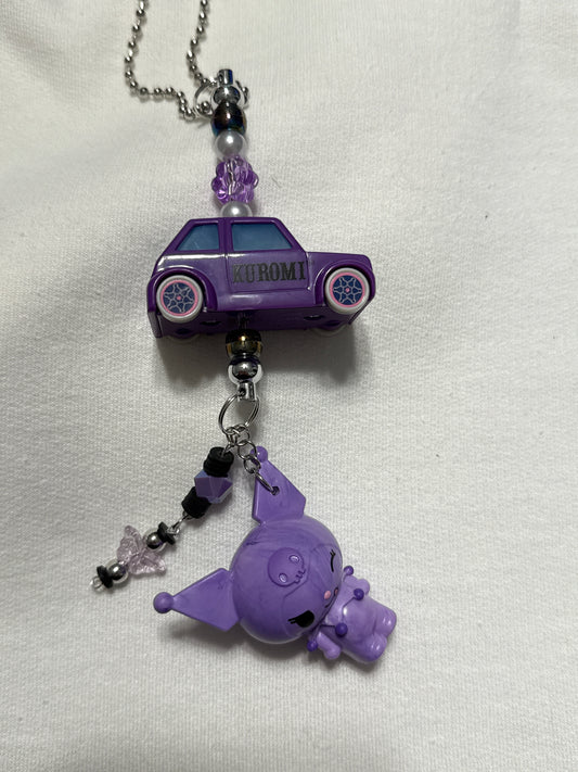 Kuromi rear view mirror charm