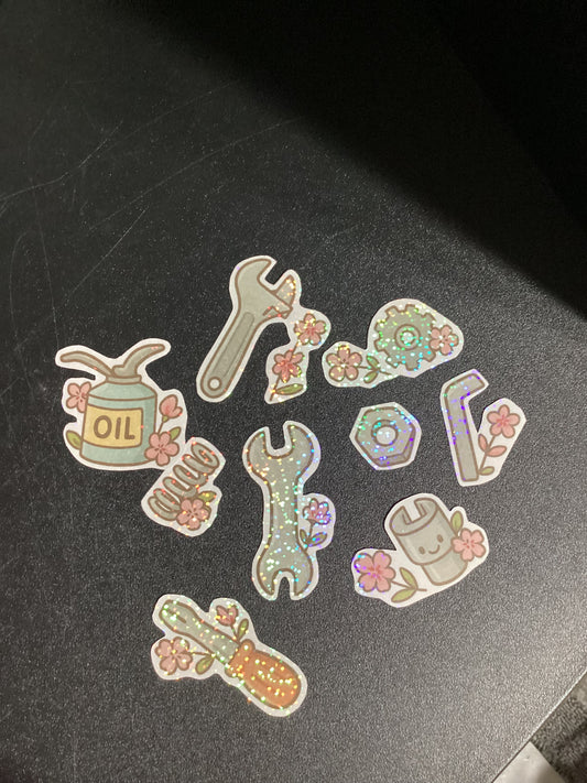 Holographic Tool sticker pack