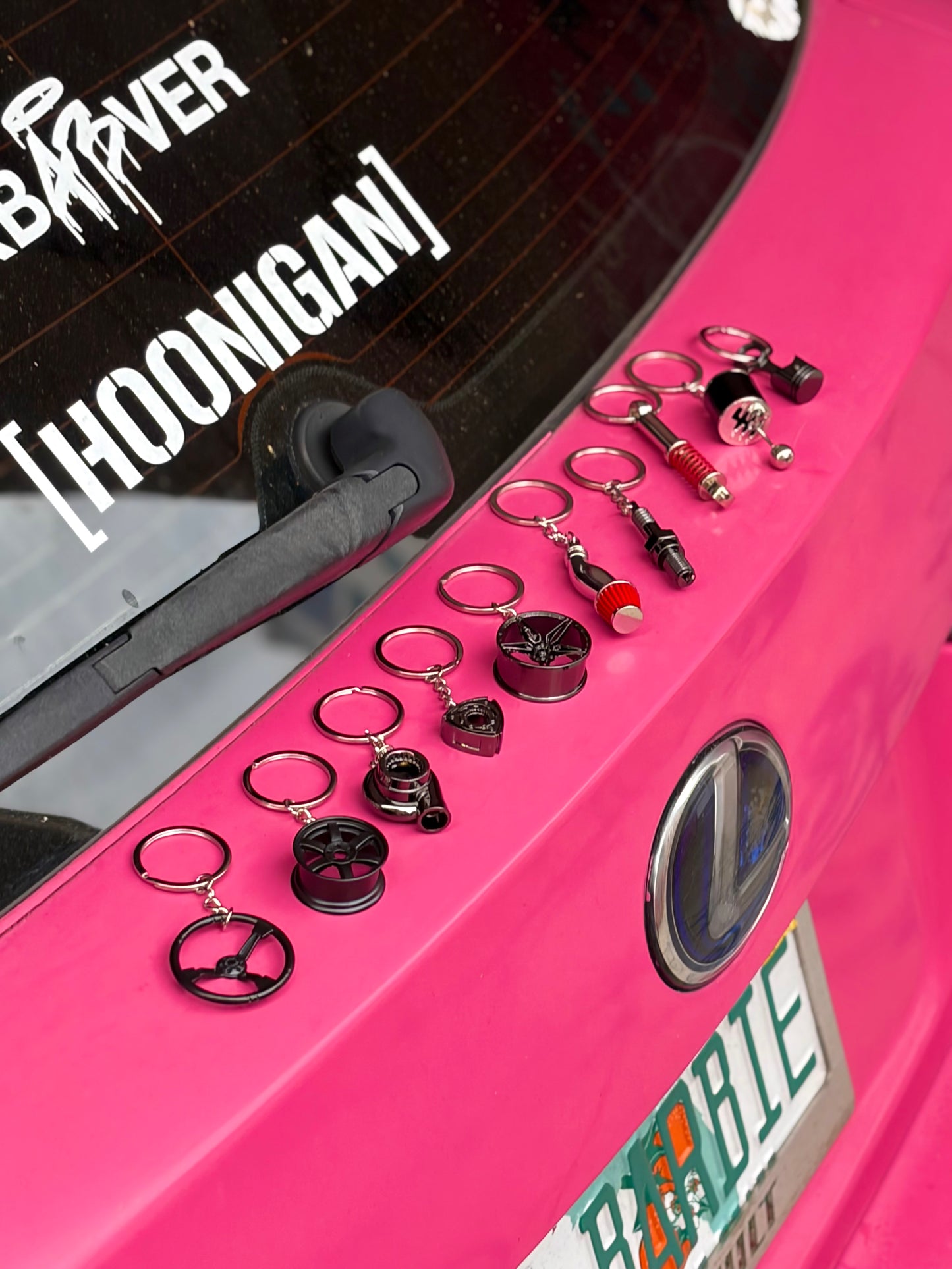 1 Random automotive keychain